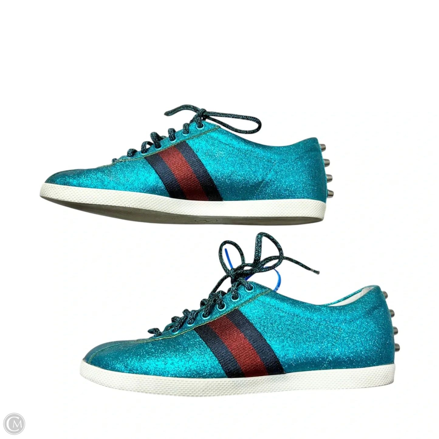 Shoes Luxury Designer By Gucci In Blue, Size: 9