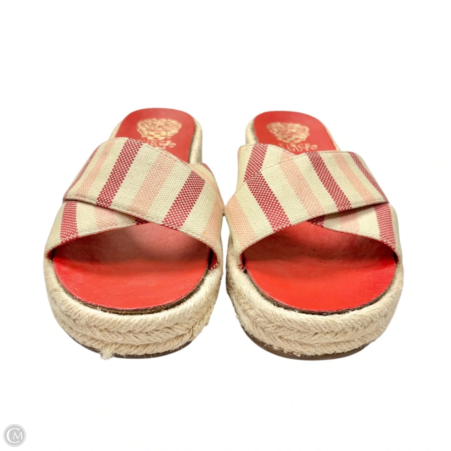Sandals Flats By Vince Camuto In Cream & Red, Size: 6.5