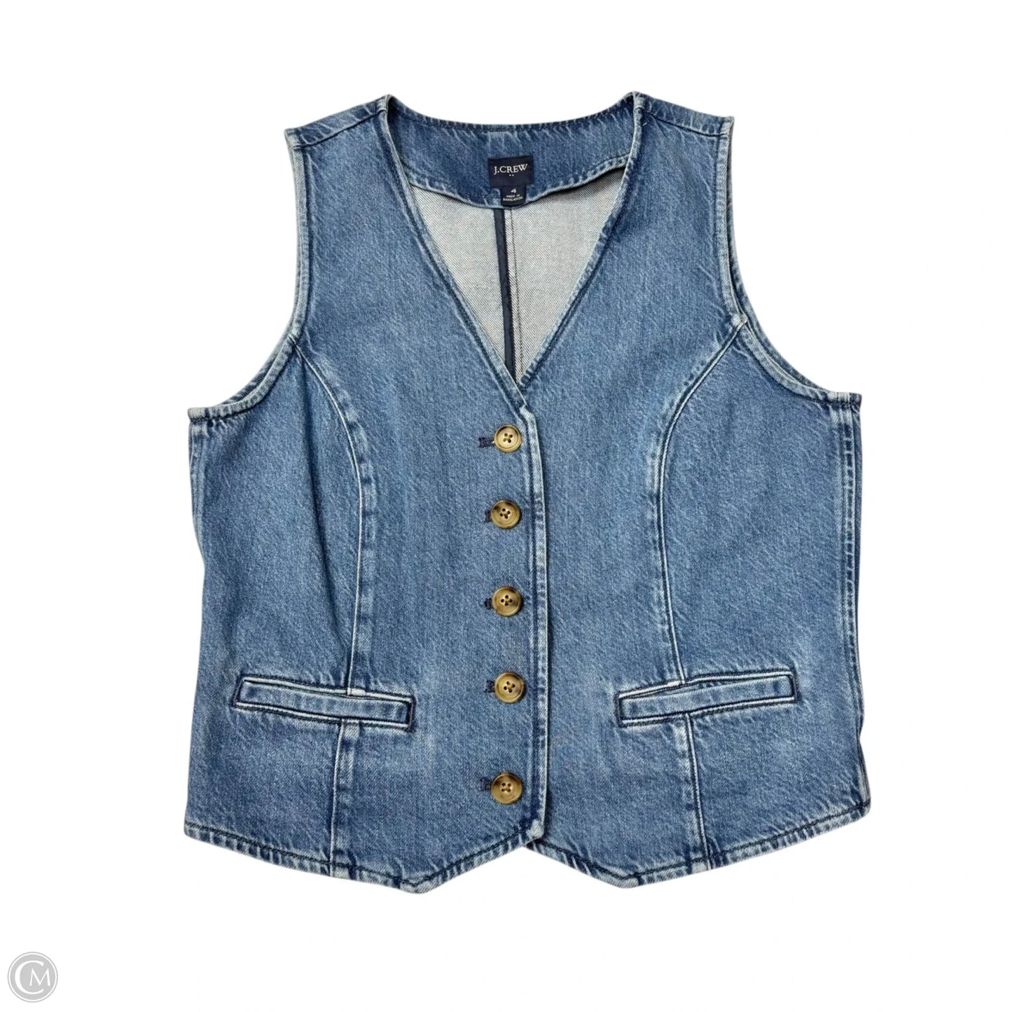 Vest Other By J. Crew In Blue Denim, Size: S