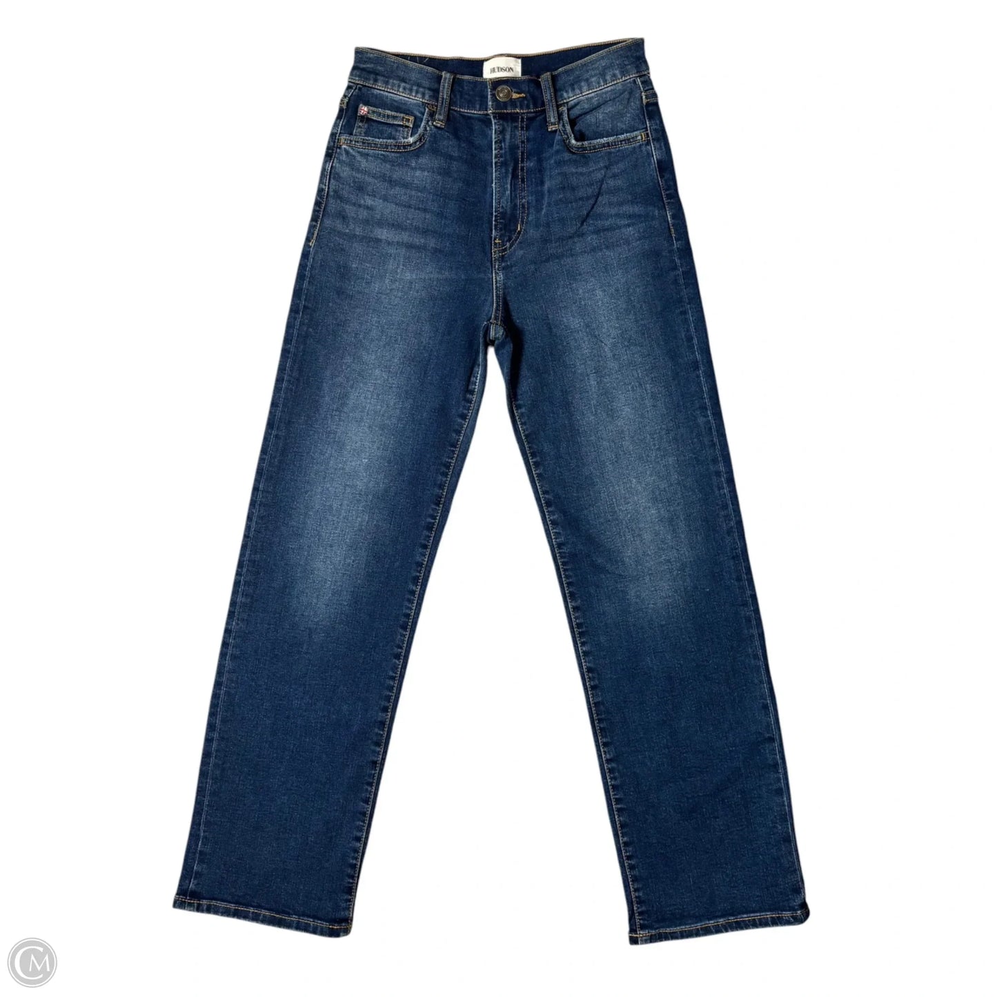 Jeans Straight By Hudson In Blue Denim, Size: 2