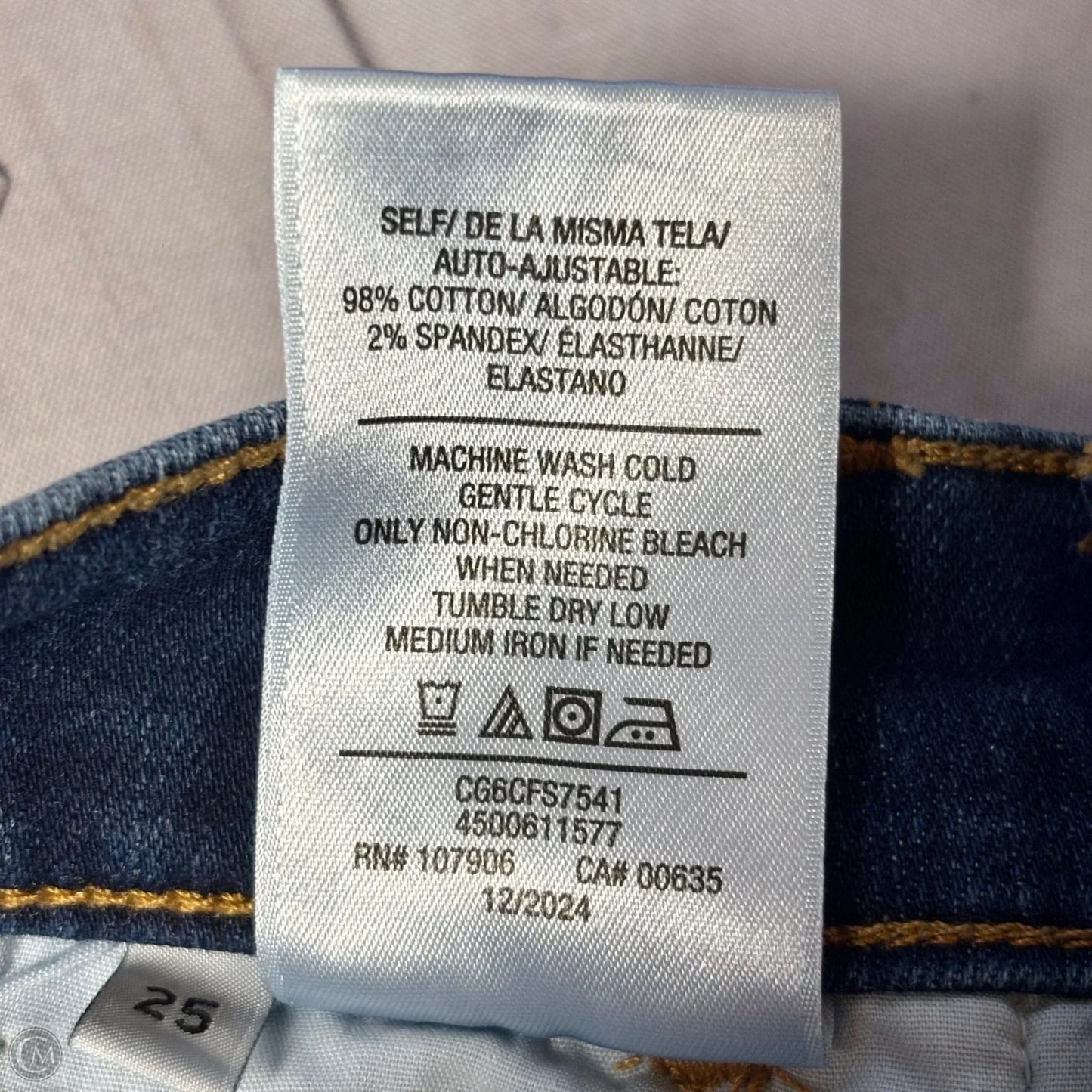 Jeans Straight By Hudson In Blue Denim, Size: 2