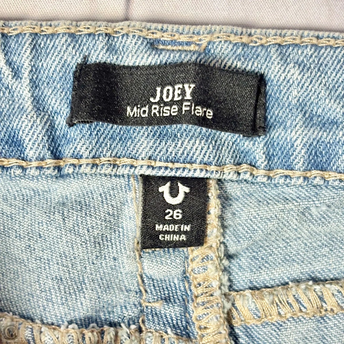 Jeans Flared By True Religion In Blue Denim, Size: 8
