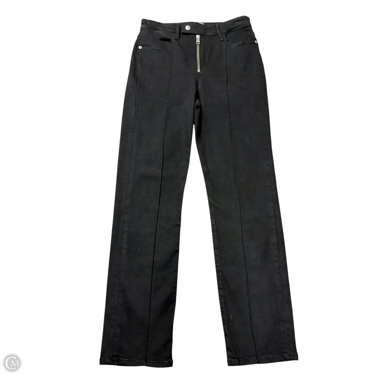 Jeans Skinny By Frame In Black Denim, Size: 2