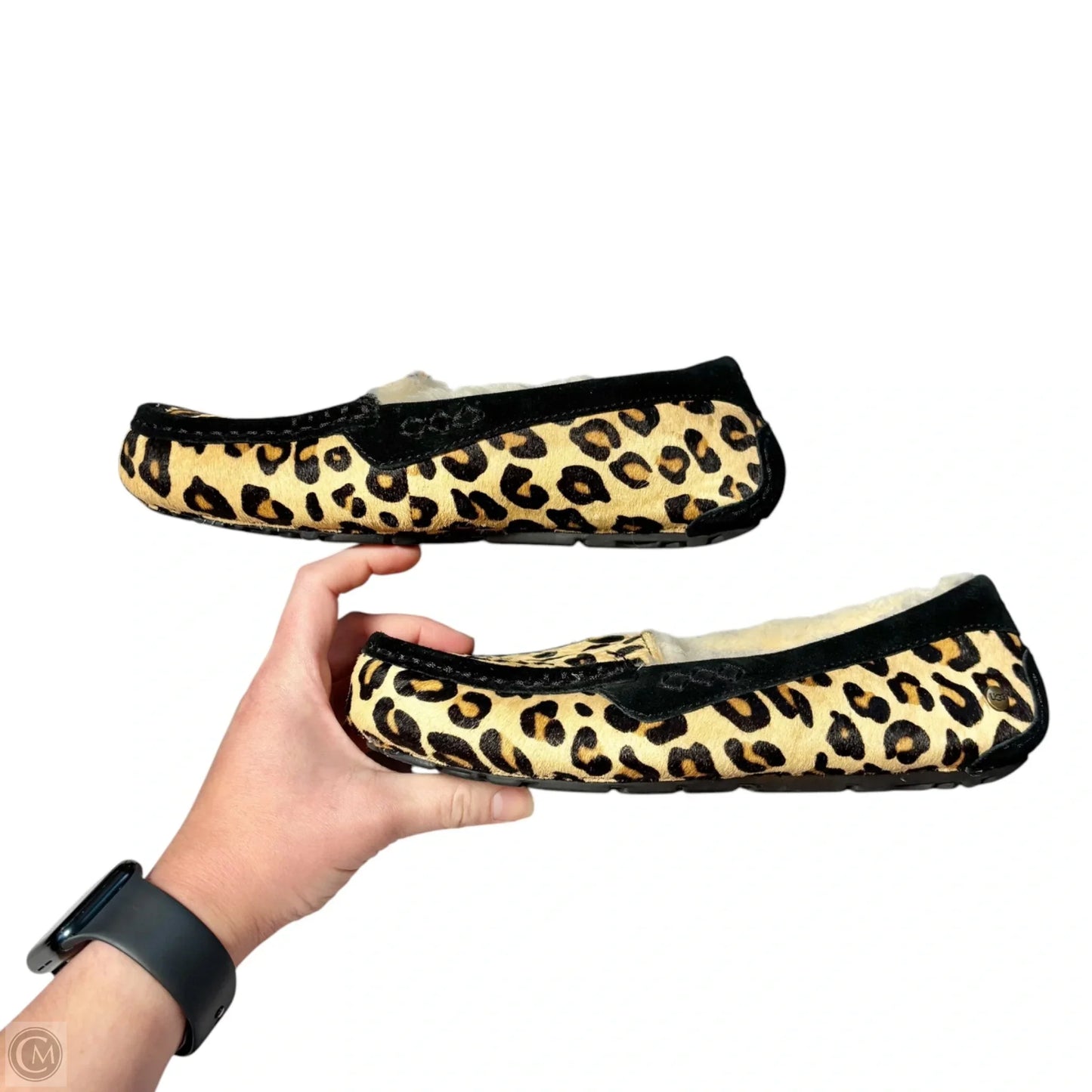 Slippers Designer By Ugg In Animal Print, Size: 8