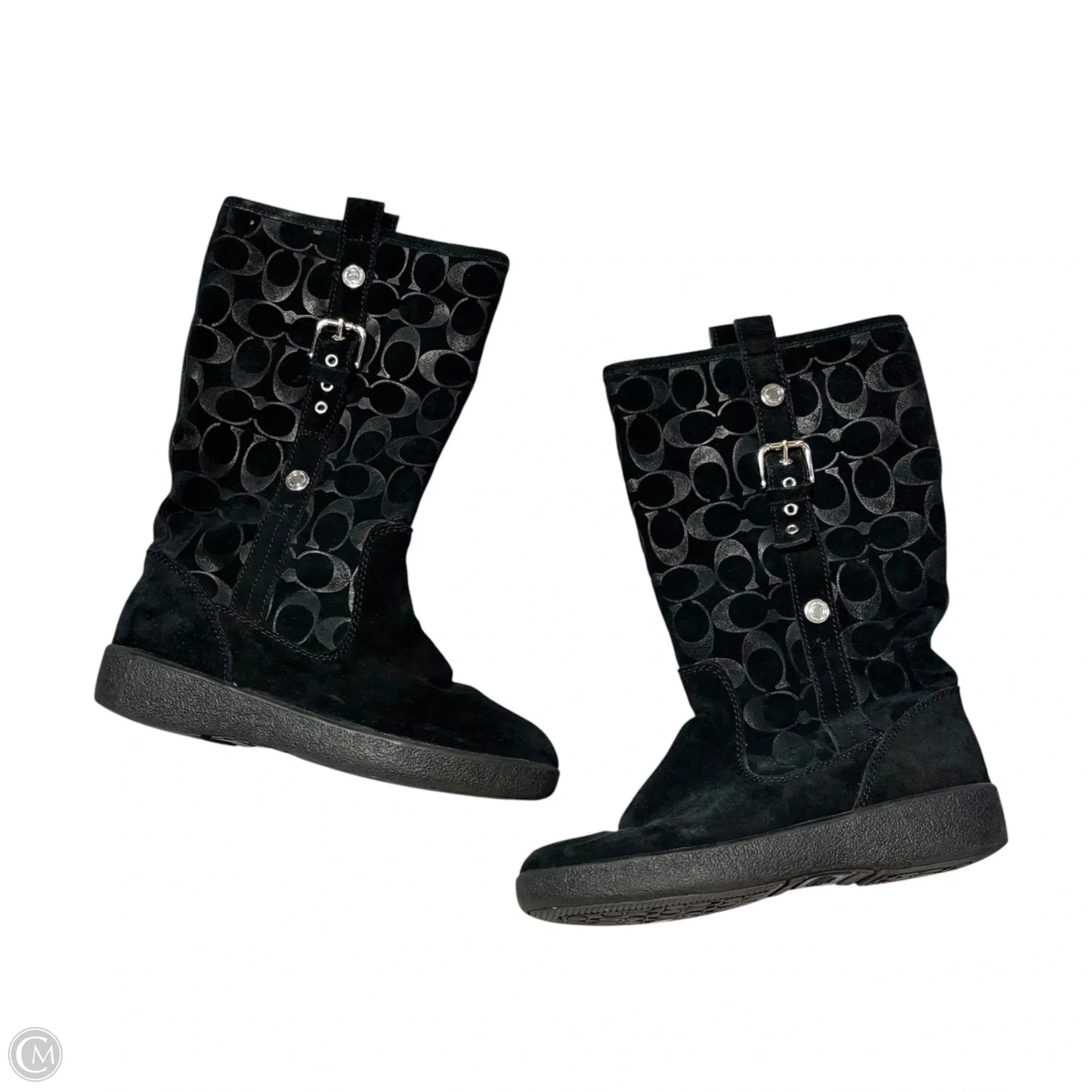 Boots Designer By Coach In Black, Size: 7.5