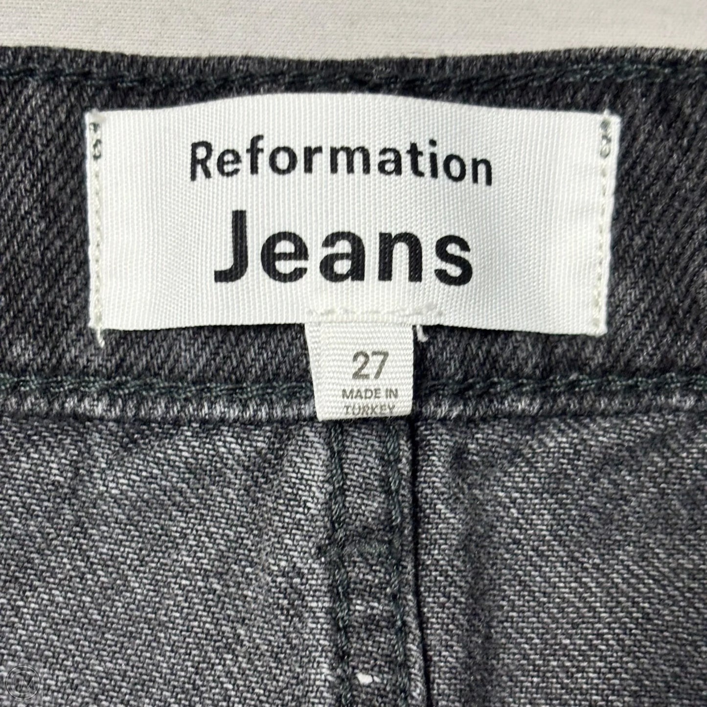 Skirt Mini & Short By Reformation In Black Denim, Size: 4