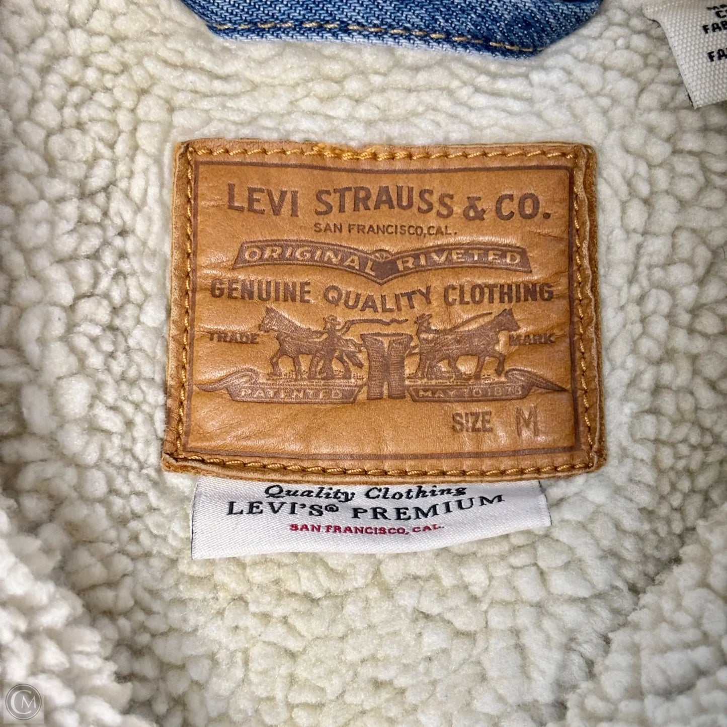 Jacket Denim By Levis In Blue Denim, Size: M