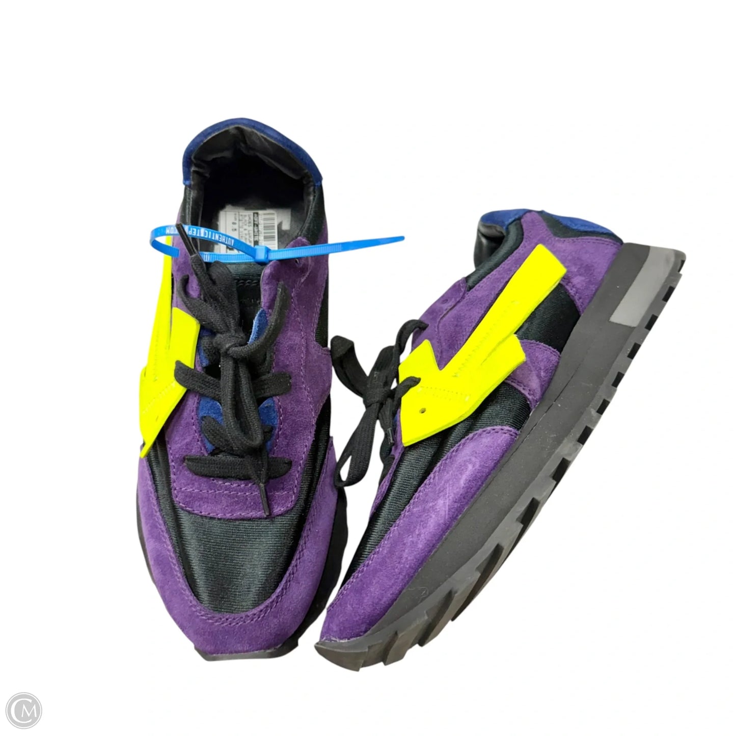 Shoes Luxury Designer By Off-white In Black & Purple, Size: 8.5