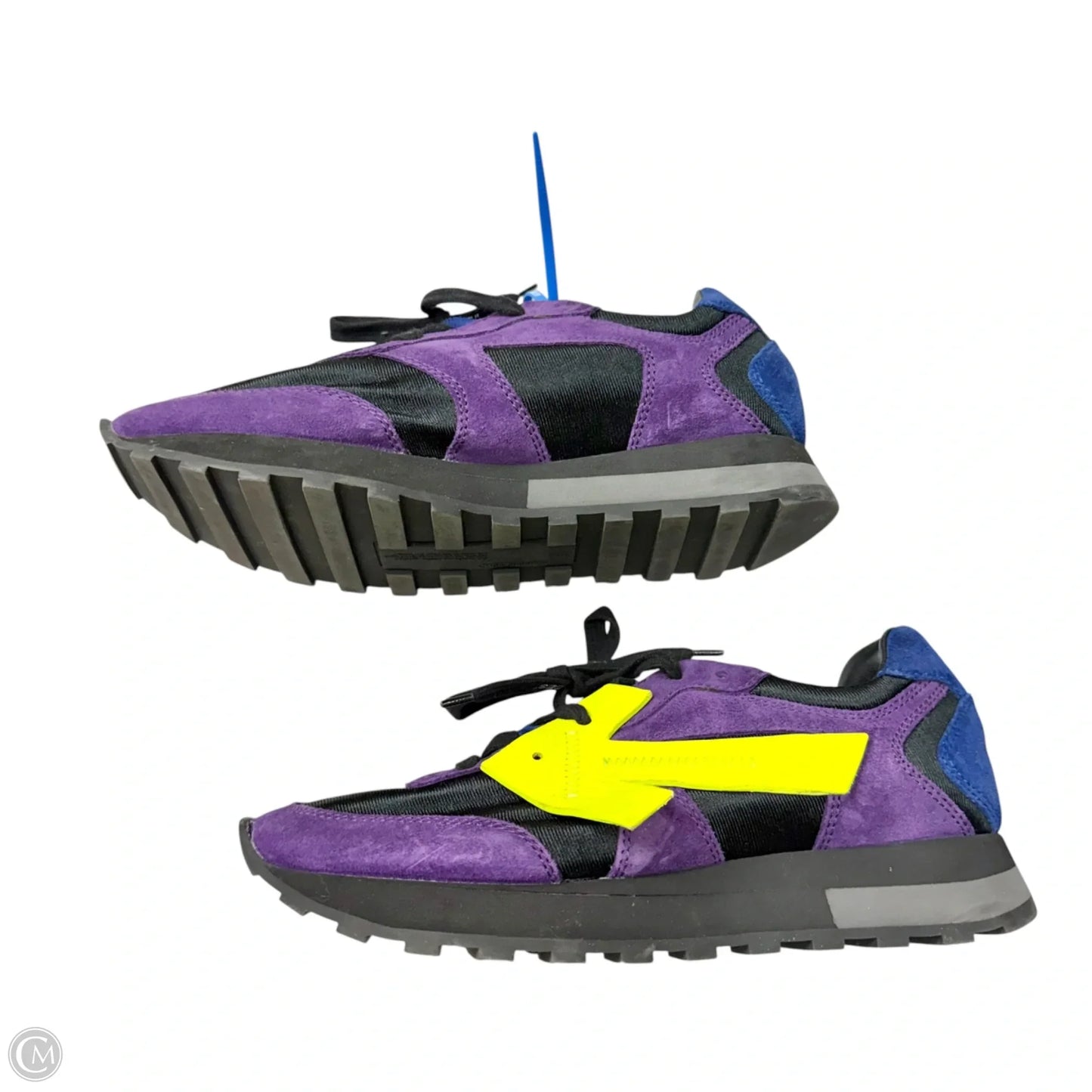 Shoes Luxury Designer By Off-white In Black & Purple, Size: 8.5