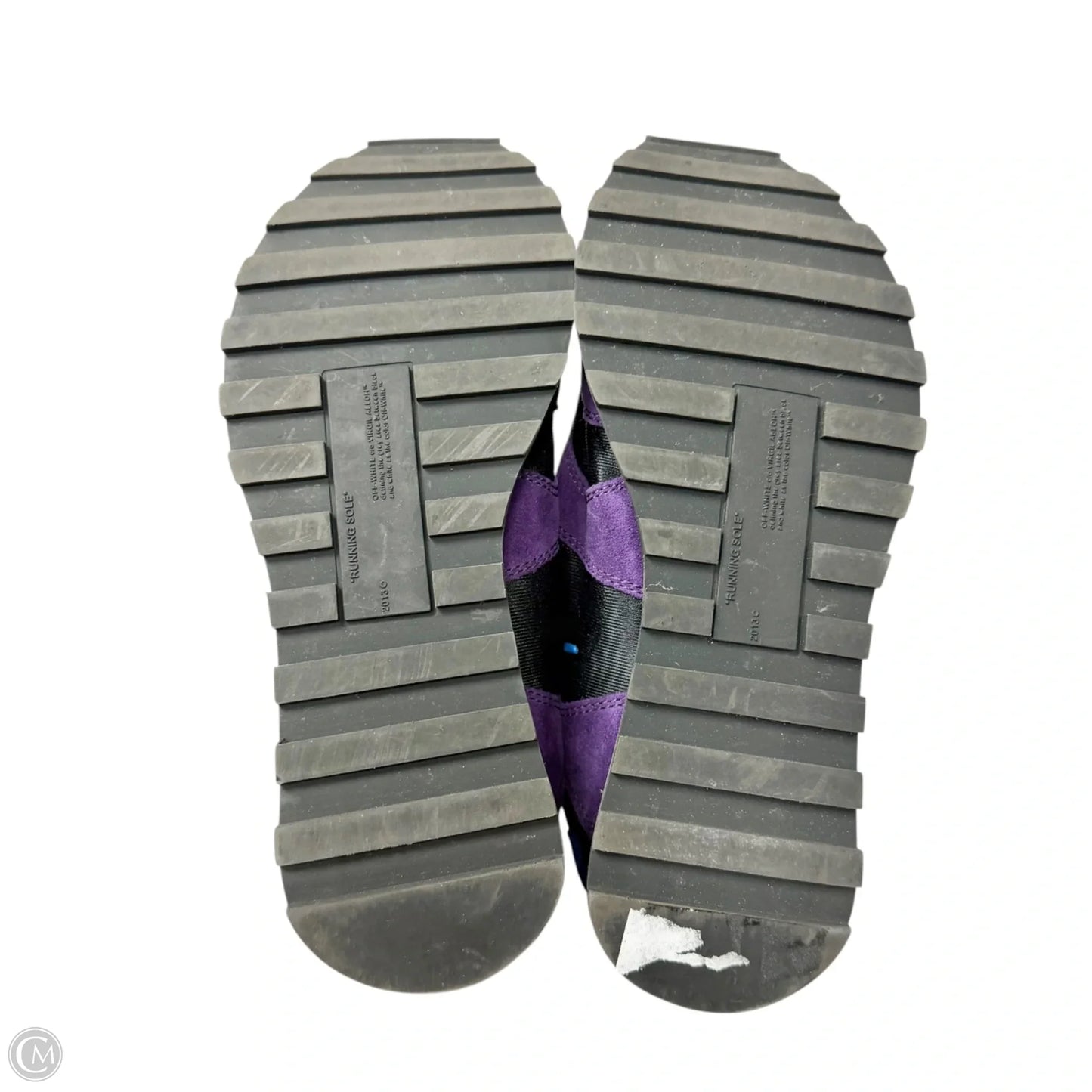 Shoes Luxury Designer By Off-white In Black & Purple, Size: 8.5