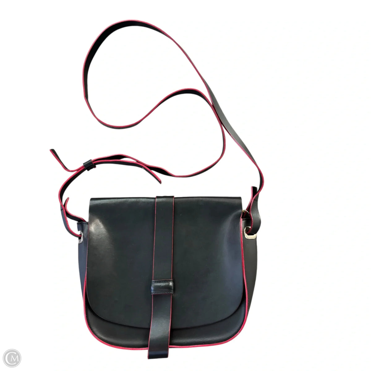 Handbag Leather By Victoria Napoli, Size: Medium