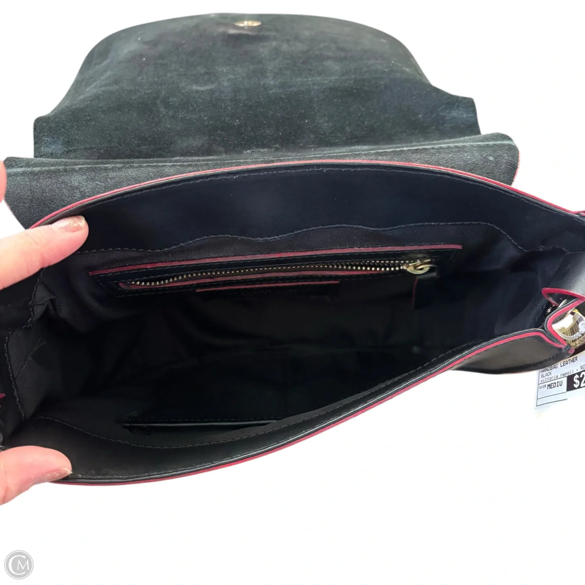 Handbag Leather By Victoria Napoli, Size: Medium