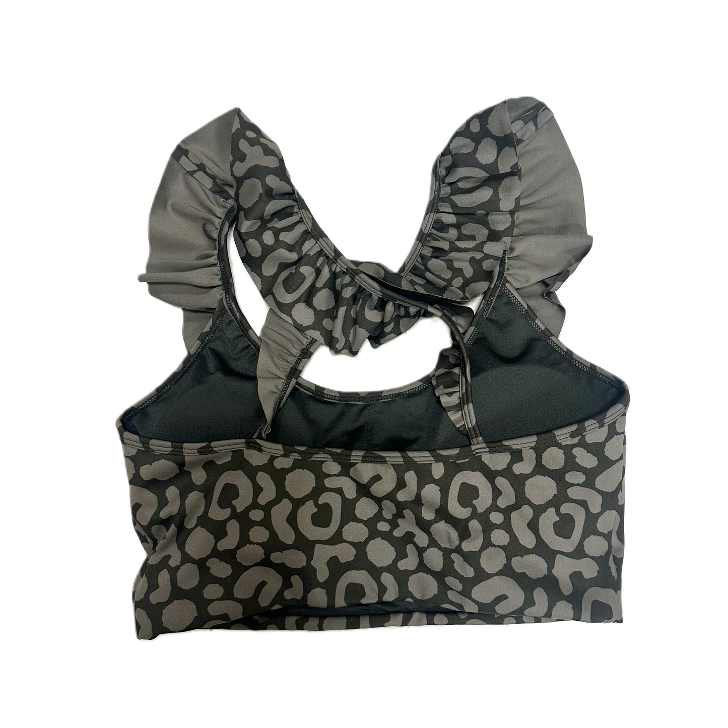 Athletic Bra By Emily McCarthy In Black & Grey, Size: S