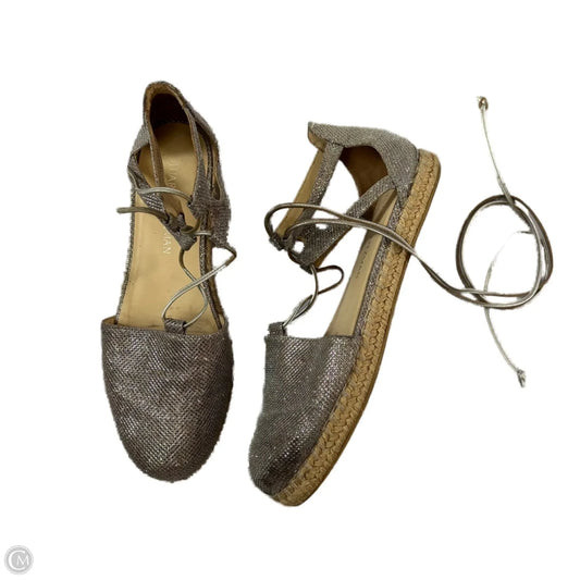 Sandals Designer By Stuart Weitzman In Silver, Size: 9