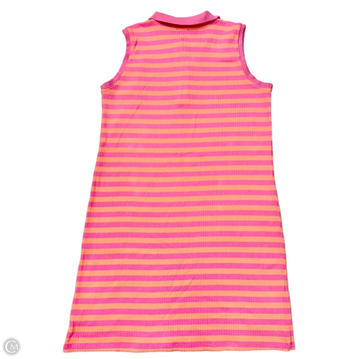 Dress Casual Midi By Talbots In Orange & Pink, Size: M