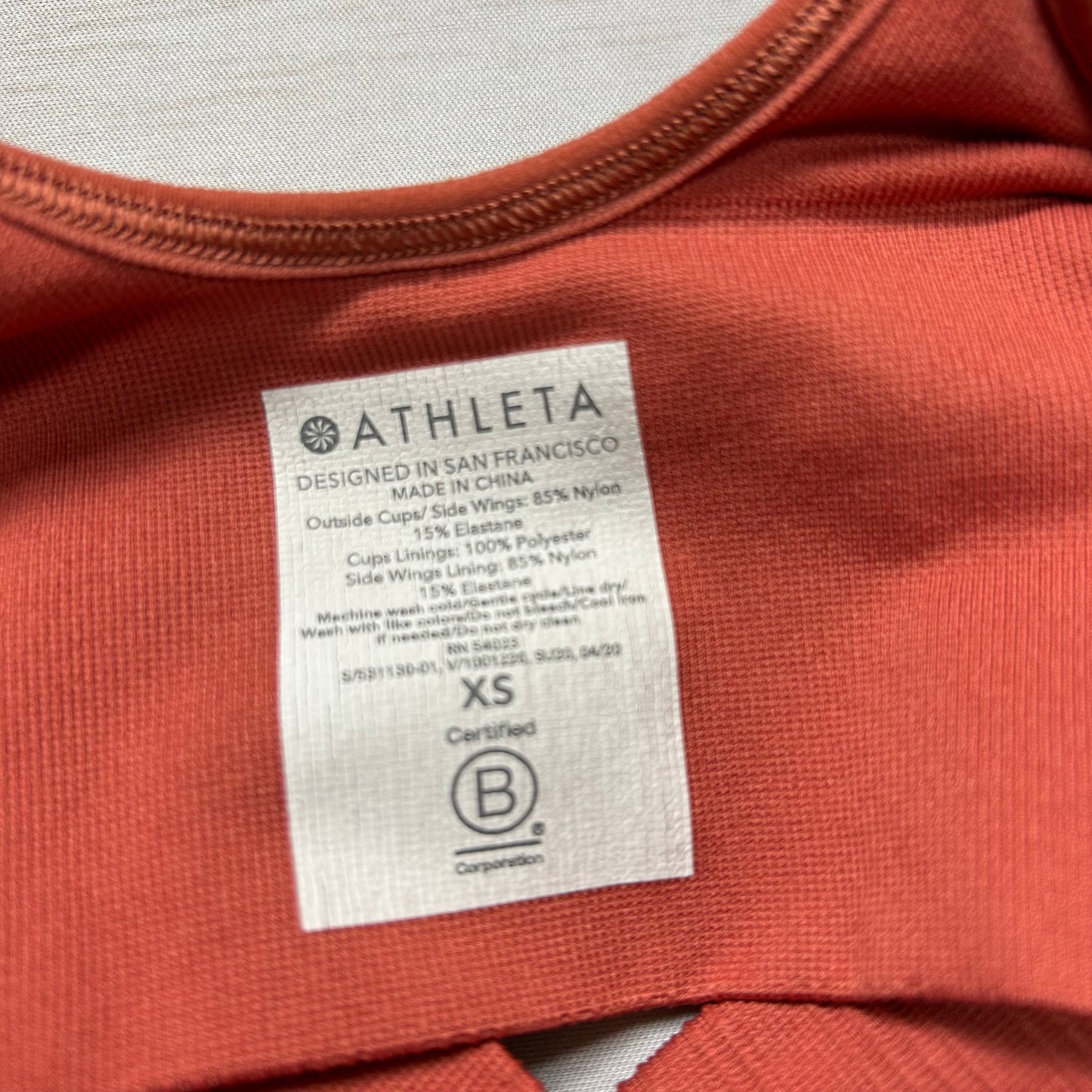 Athletic Bra By Athleta In Pink, Size: Xs