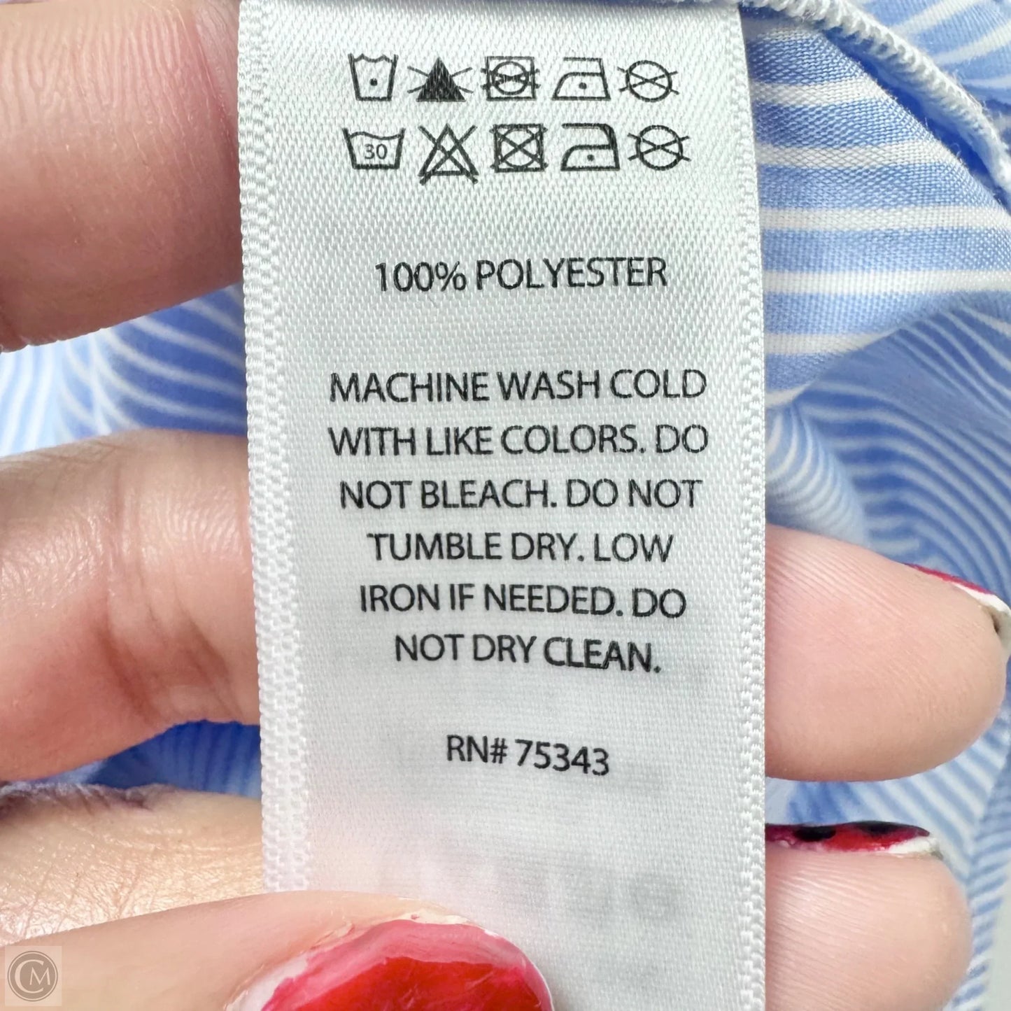 Top Long Sleeve By Joie In Blue & White, Size: S