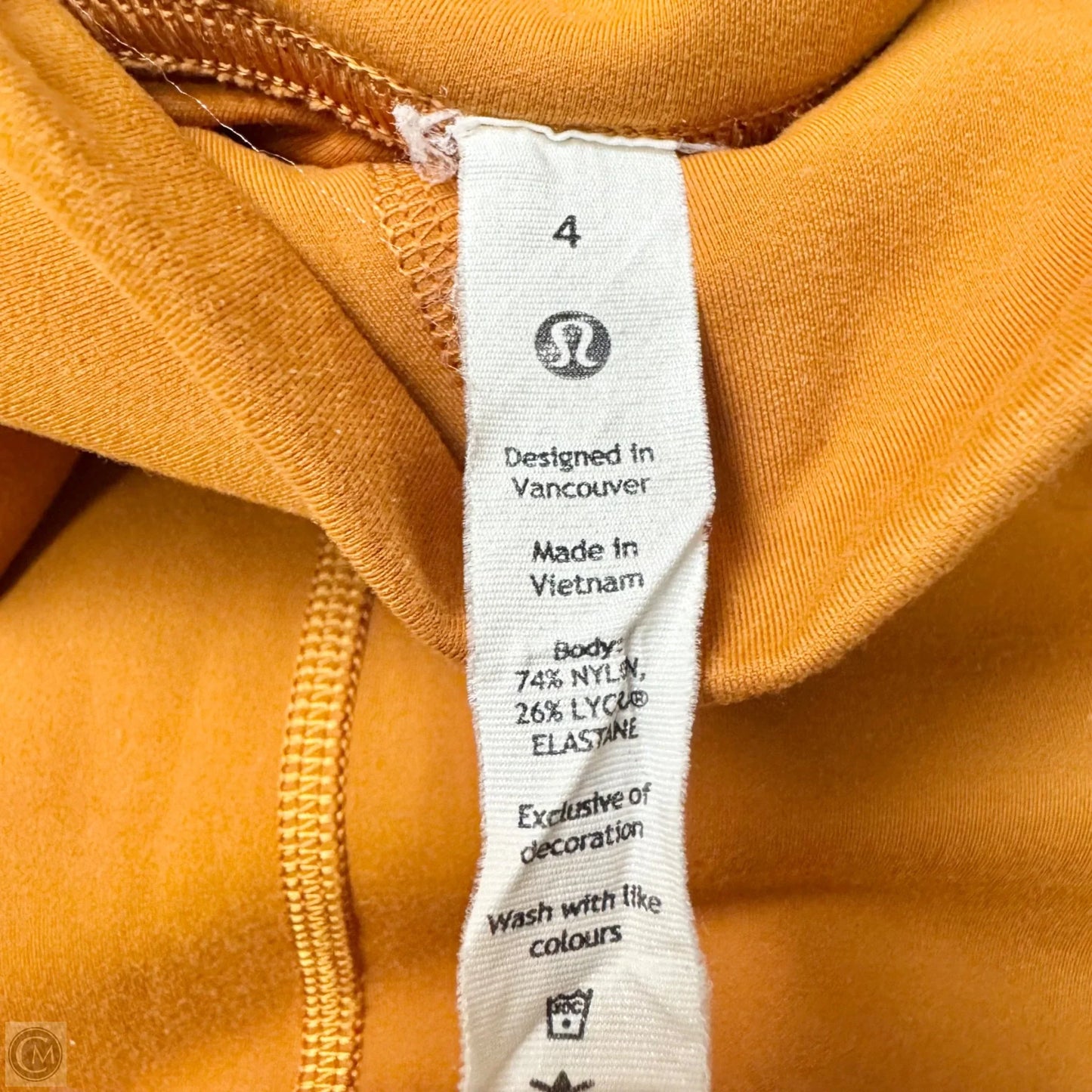 Athletic Leggings By Lululemon In Orange, Size: 4