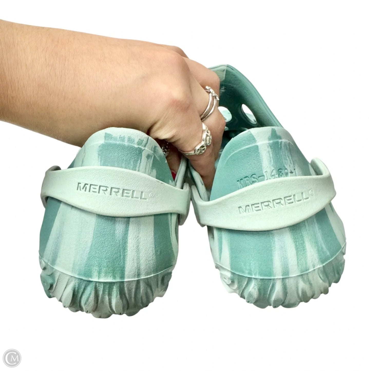 Sandals Flats By Merrell In Blue, Size: 5