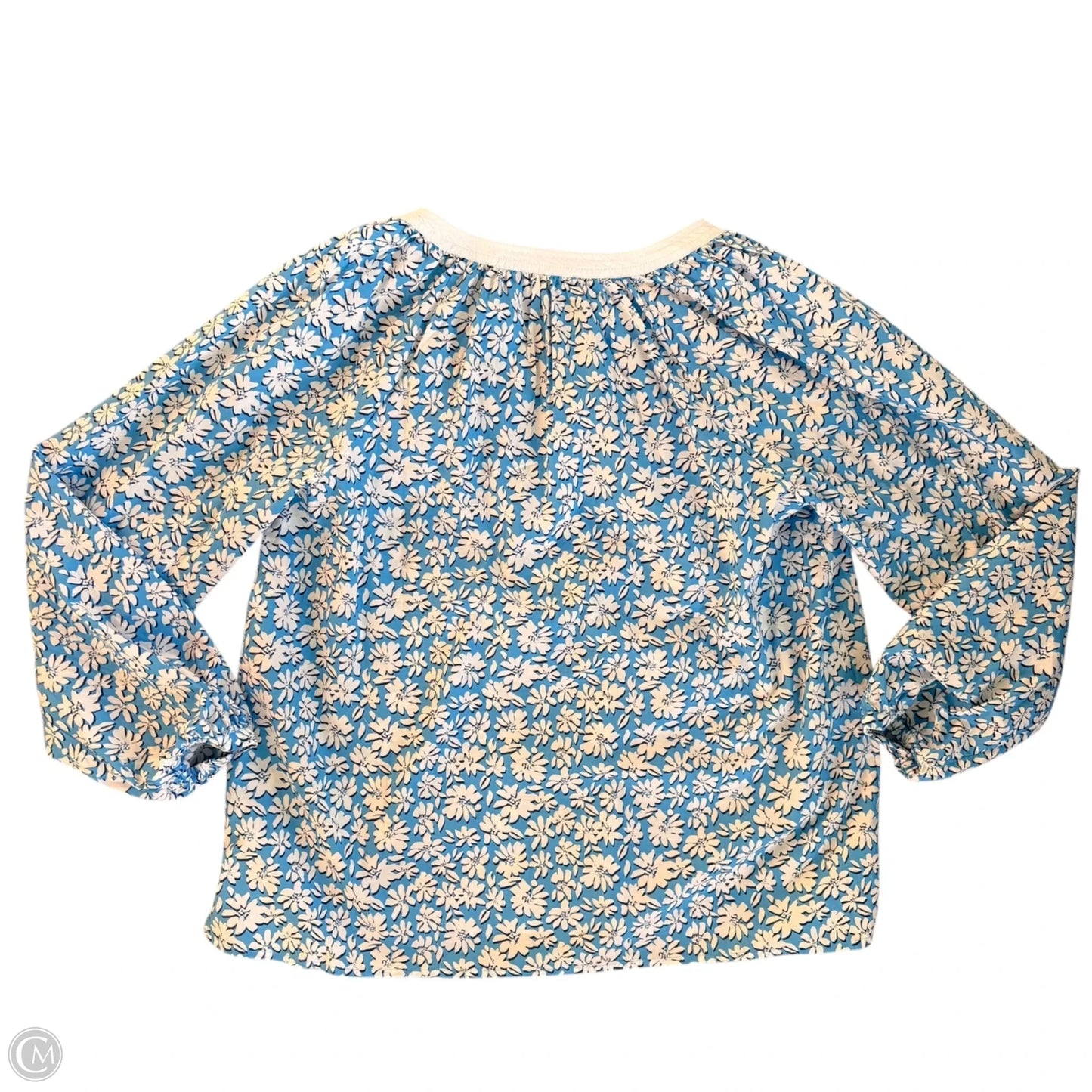 Top Long Sleeve Designer By Lilly Pulitzer In Blue & White, Size: Xl