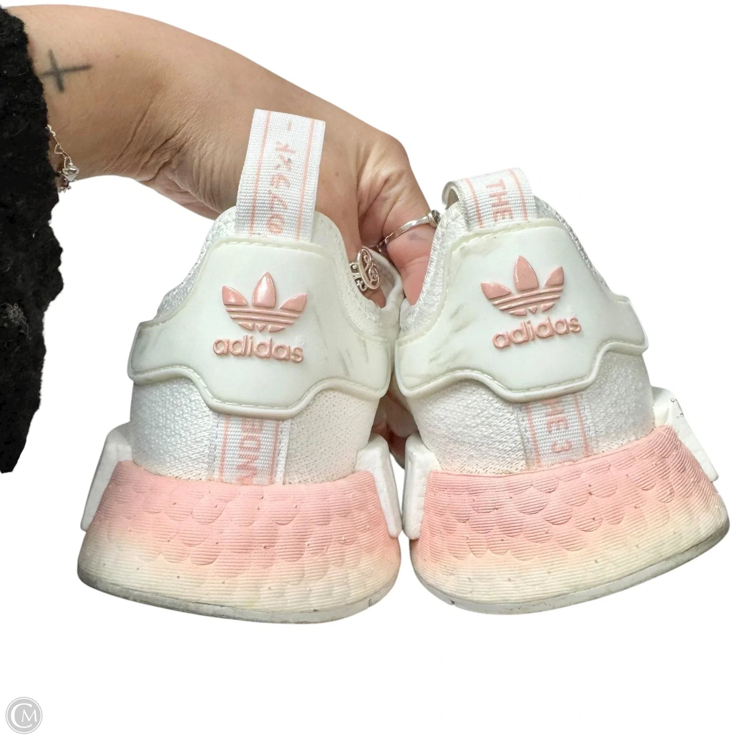 Shoes Athletic By Adidas In Pink & White, Size: 8