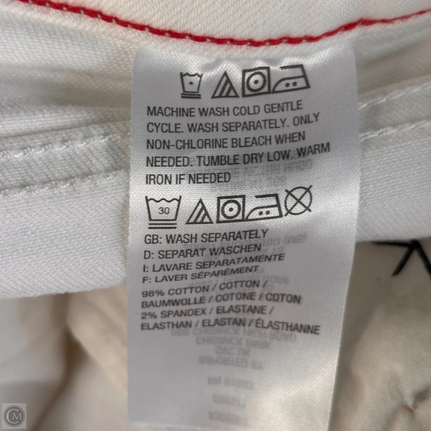 Jeans Flared By Peace Love World In White Denim, Size: 12