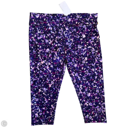 Athletic Capris By Fabletics In Purple, Size: 3x