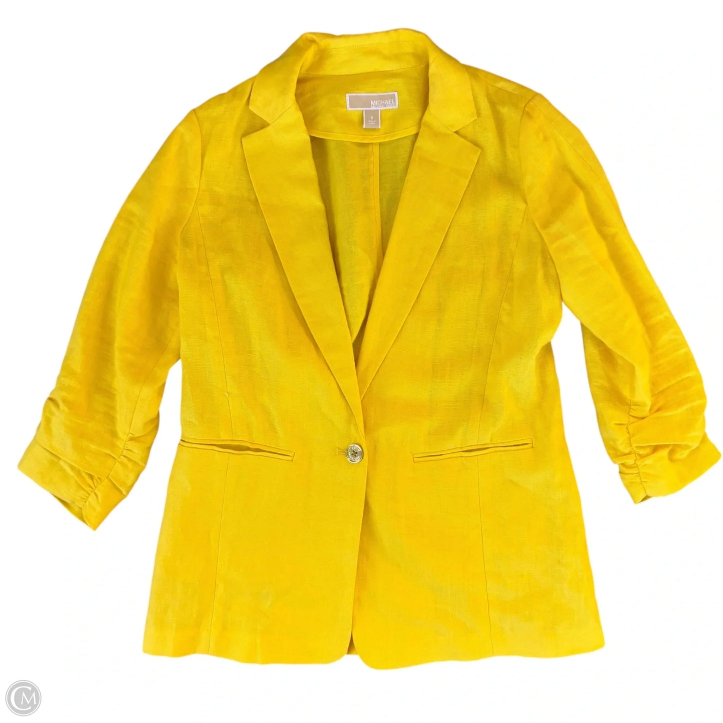 Blazer By Michael By Michael Kors In Yellow, Size: S