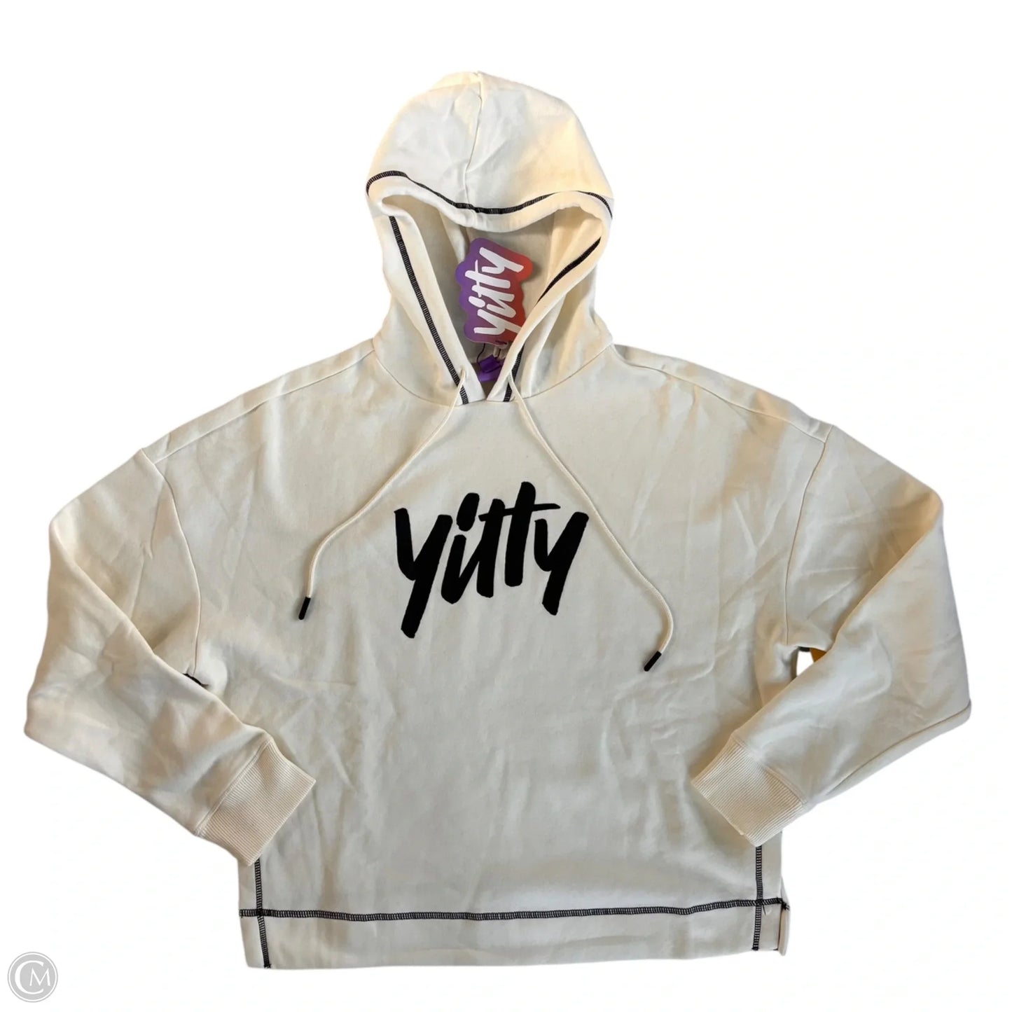 Sweatshirt Hoodie By Yitty In Cream, Size: M