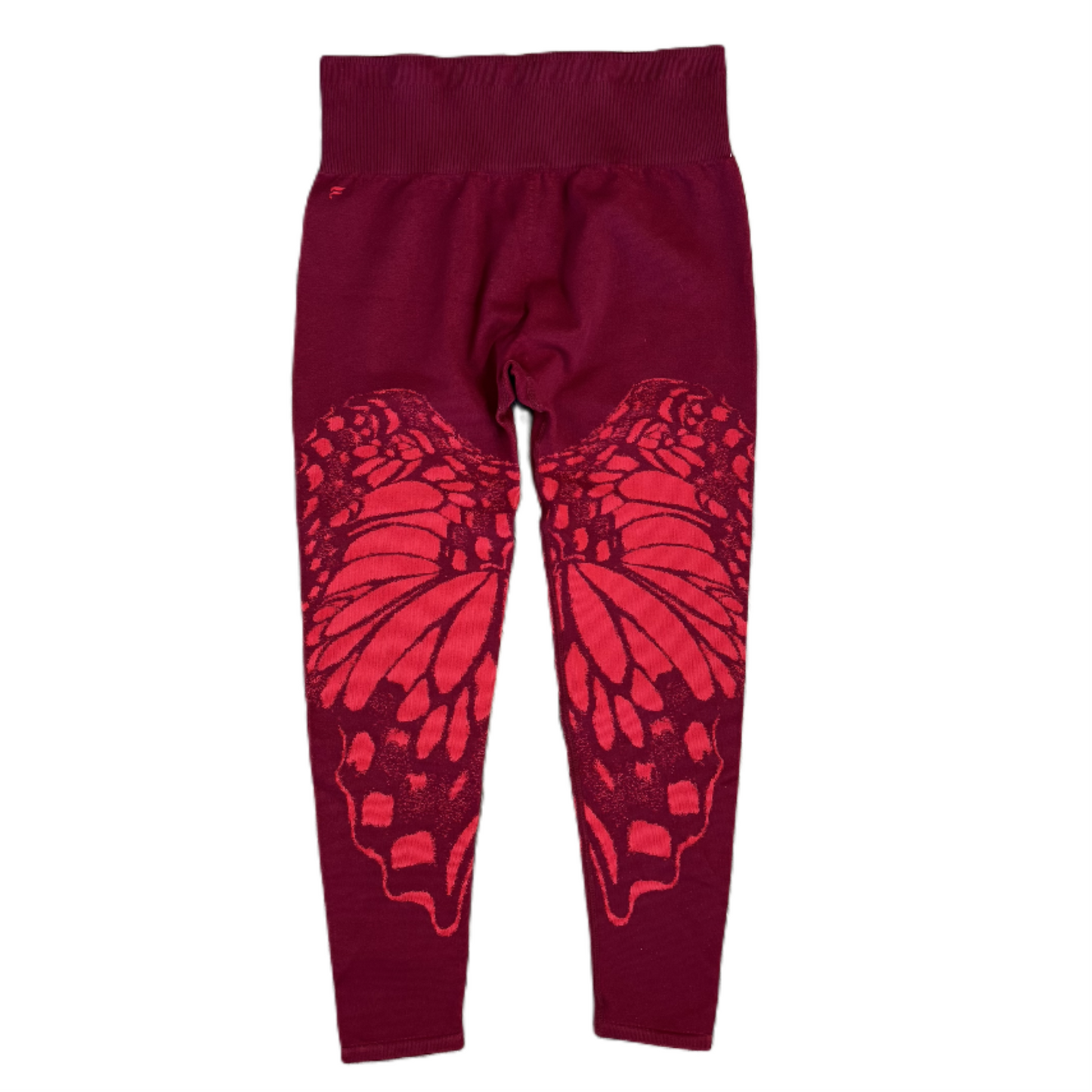 Athletic Leggings By Fabletics In Maroon, Size: S