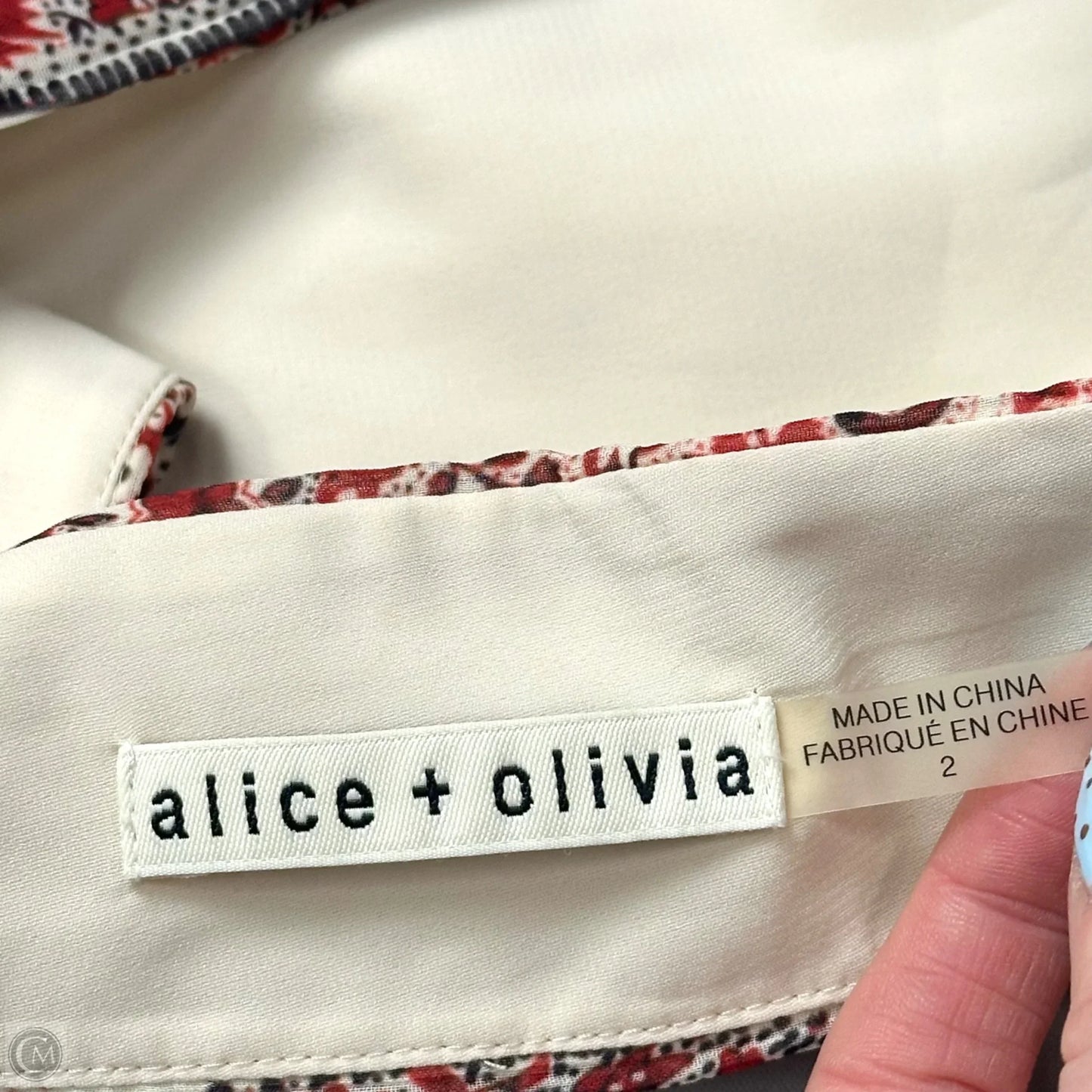 Top Sleeveless Designer By Alice + Olivia In Pink & White, Size: Xs