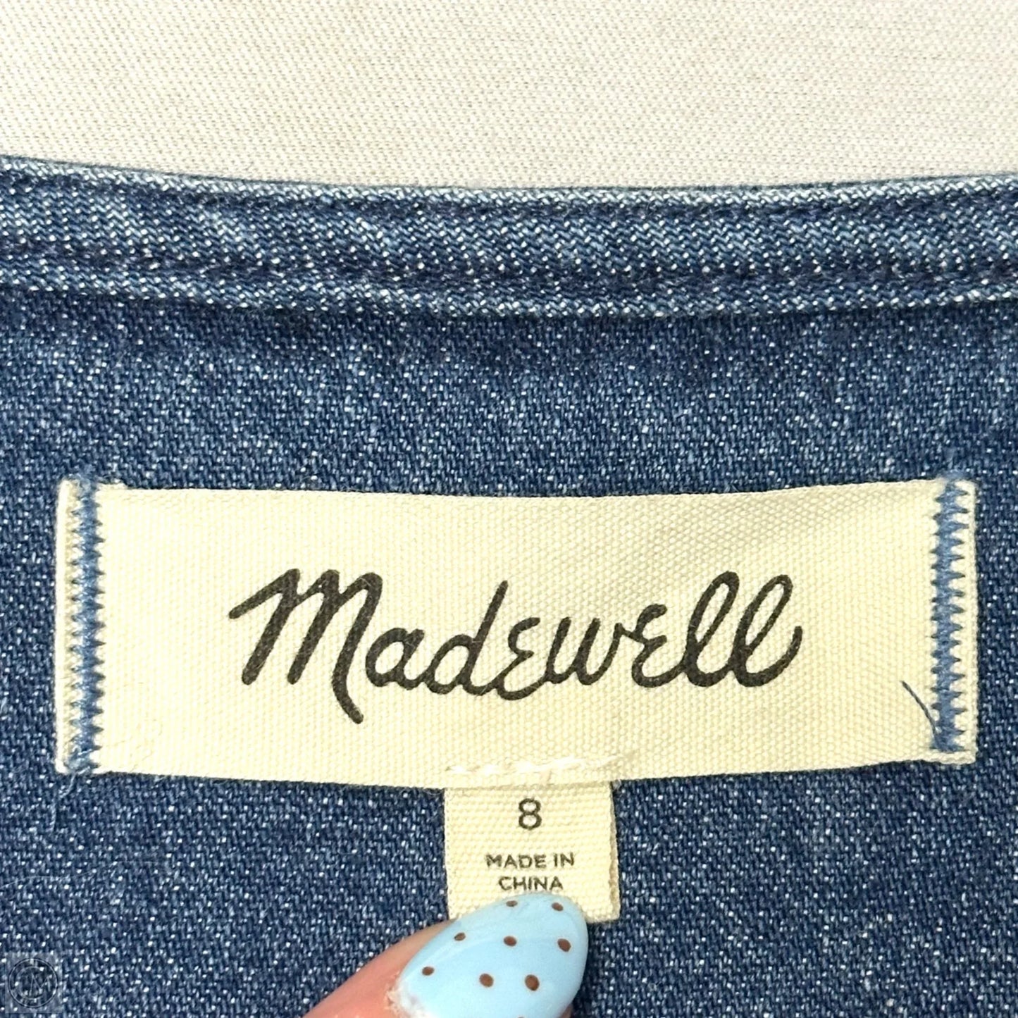 Jumpsuit By Madewell In Blue Denim, Size: 8