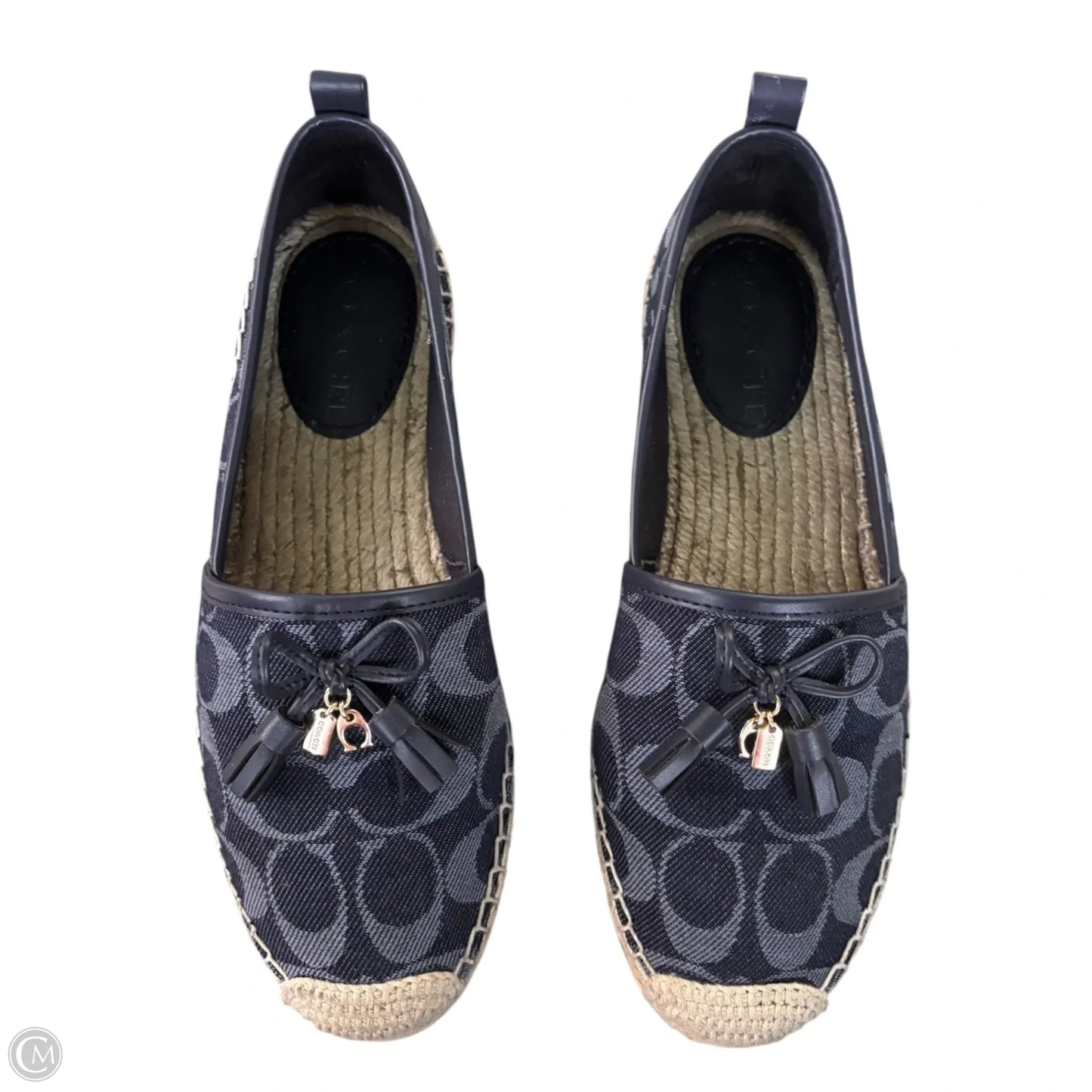 Shoes Designer By Coach In Blue & Tan, Size: 7