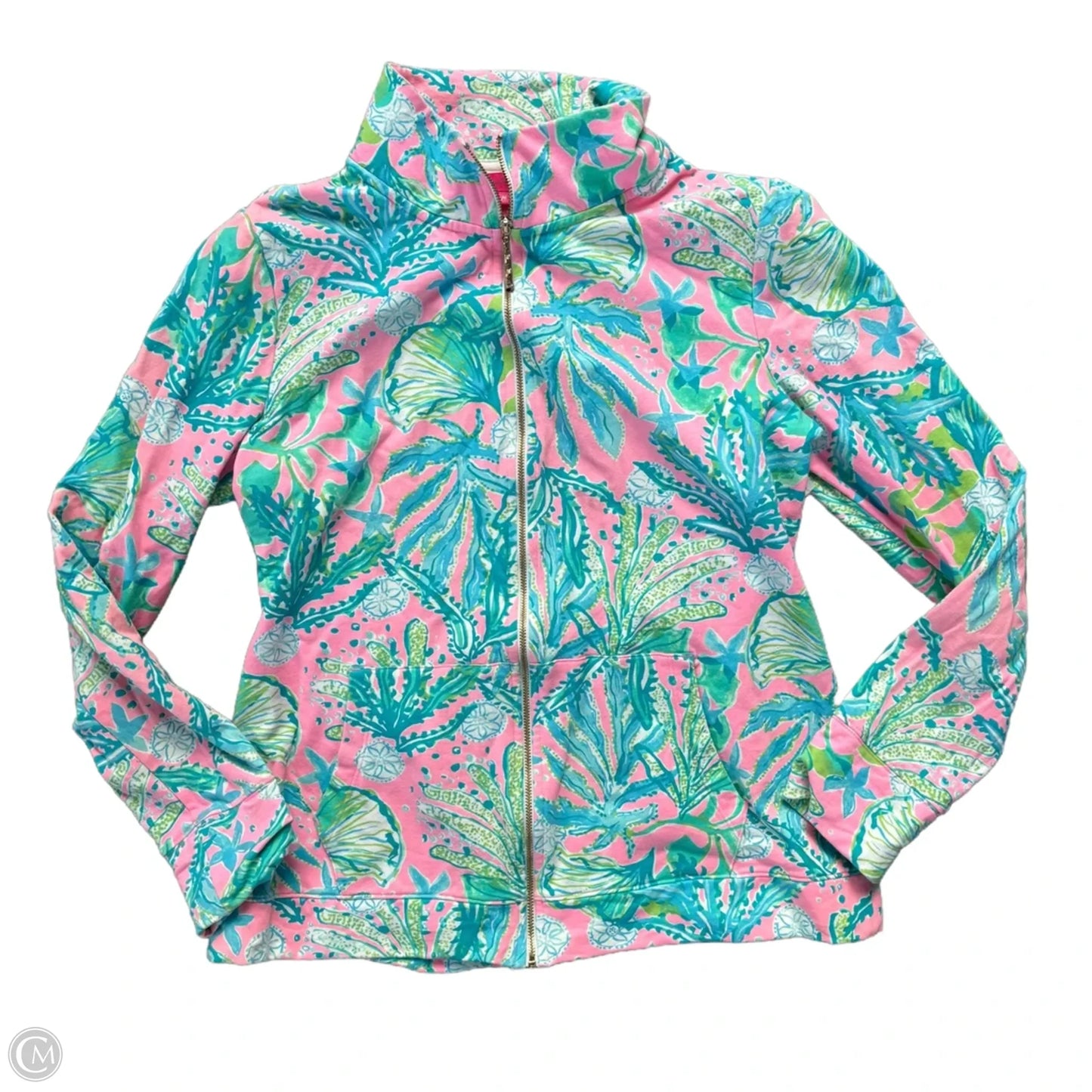 Jacket Designer By Lilly Pulitzer In Green & Pink, Size: M