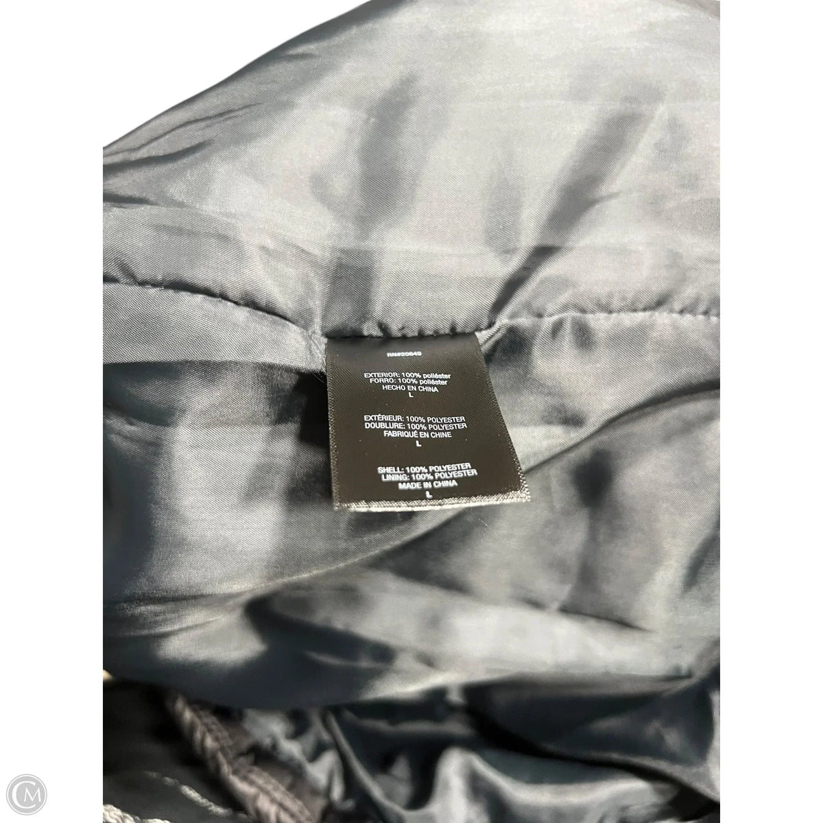 Coat Puffer & Quilted By Excelled In Black, Size: L