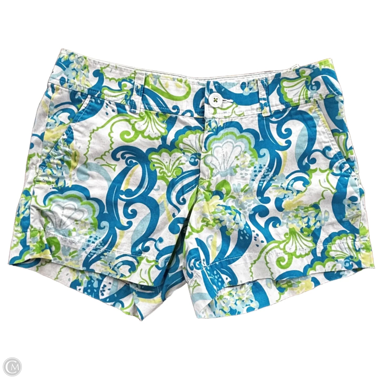 Shorts Designer By Lilly Pulitzer In Blue & Green, Size: 4