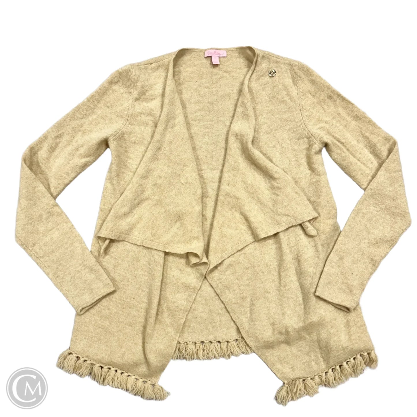 Cardigan Designer By Lilly Pulitzer In Tan, Size: S