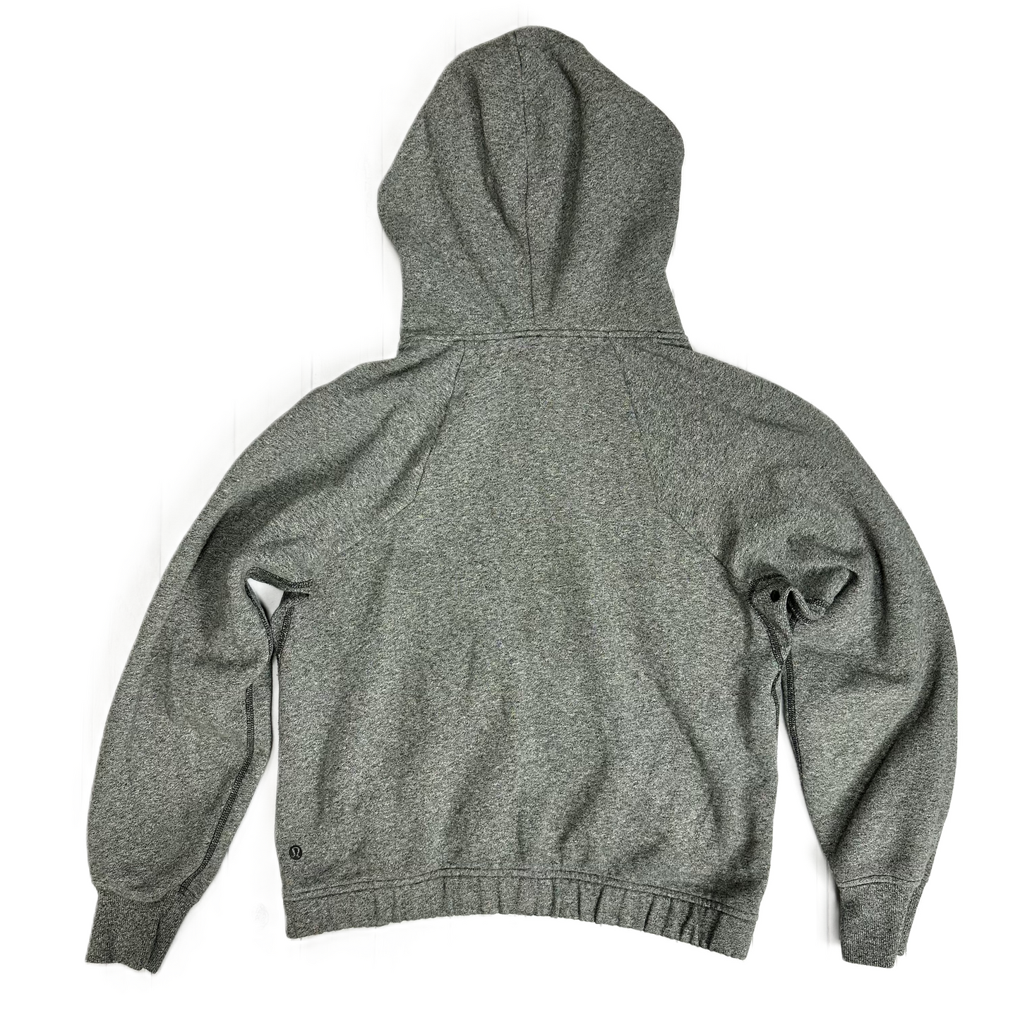 Athletic Sweatshirt Hoodie By Lululemon In Grey, Size: 4