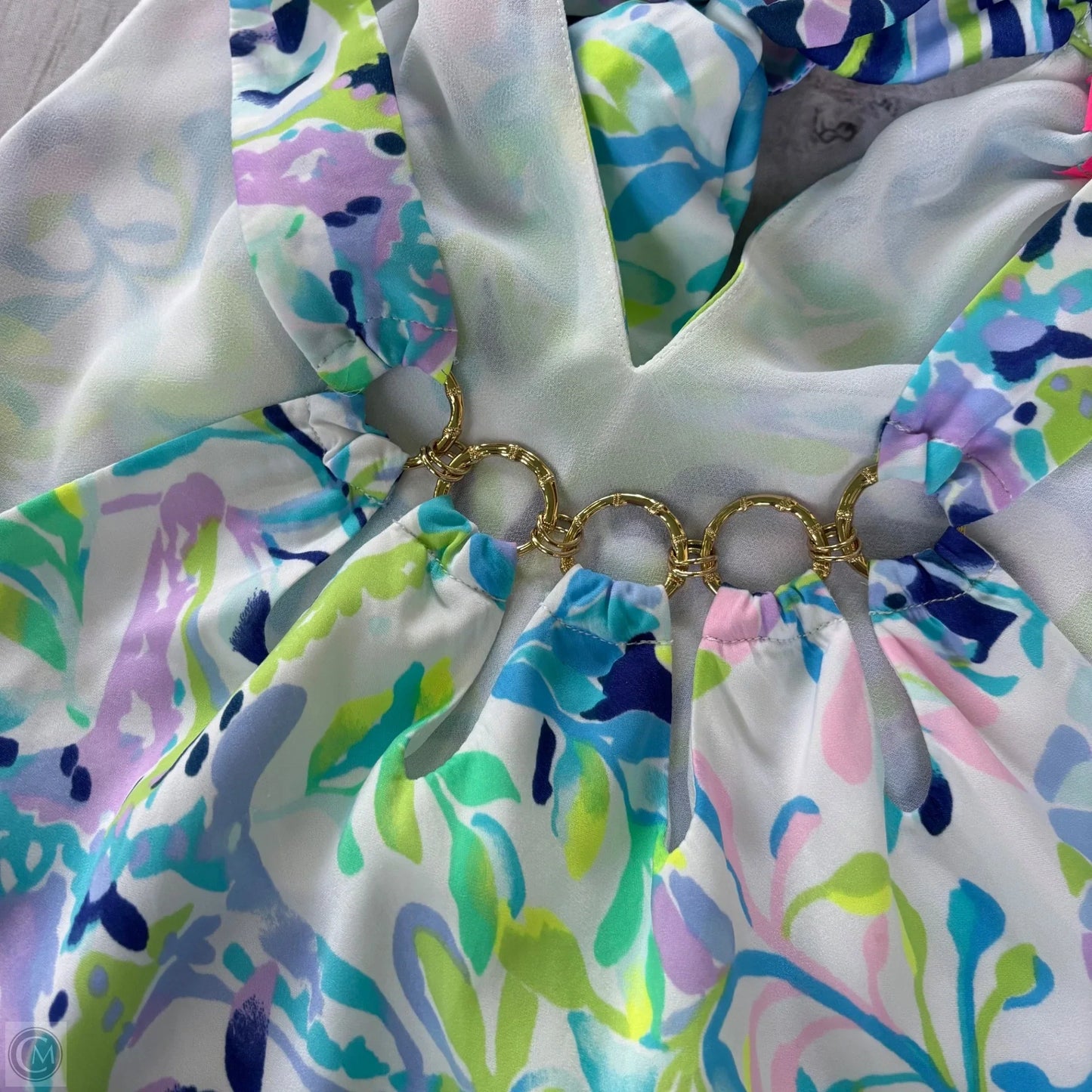 Top Sleeveless Designer By Lilly Pulitzer In Blue & Green, Size: Xs