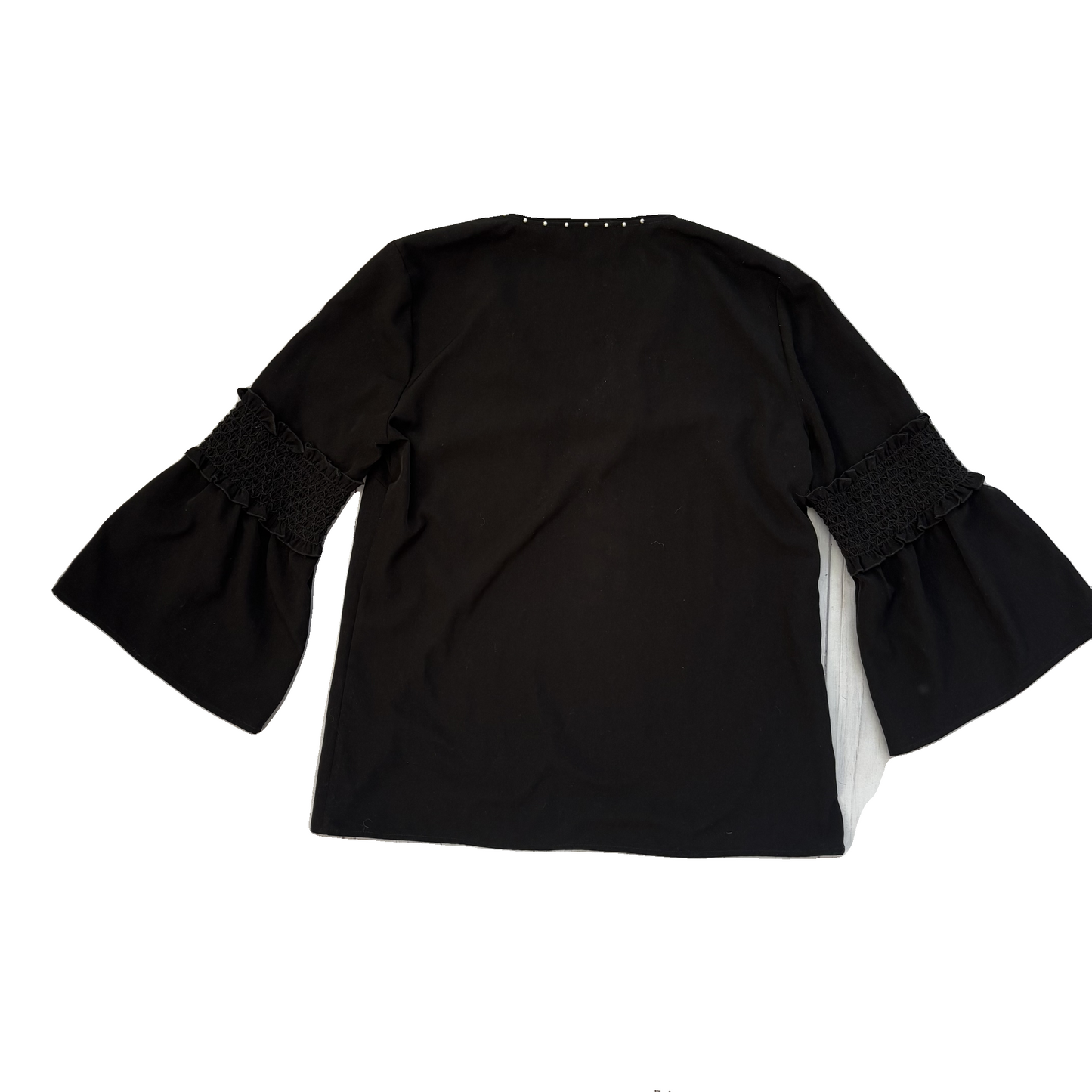 Top Long Sleeve Designer By Karl Lagerfeld In Black, Size: S