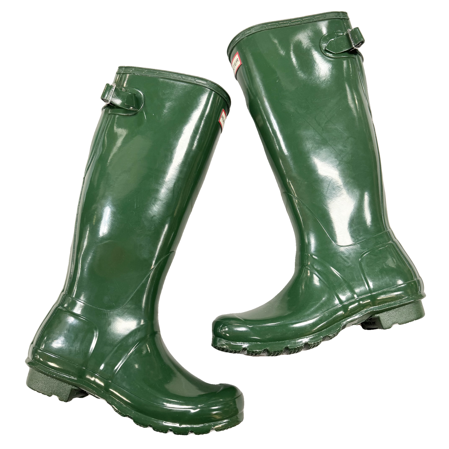 Boots Rain By Hunter In Green, Size: 7