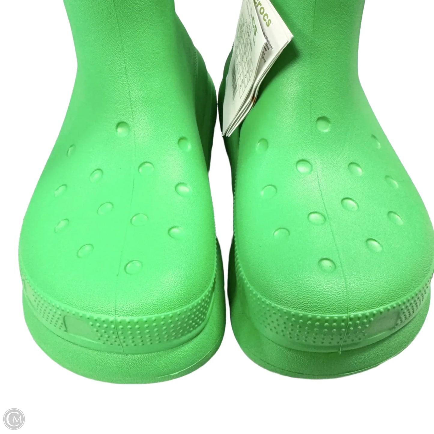 Boots Ankle Flats By Crocs In Green, Size: 11