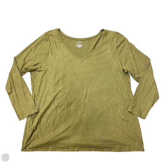 Top 3/4 Sleeve By Lane Bryant In Green, Size: 1x
