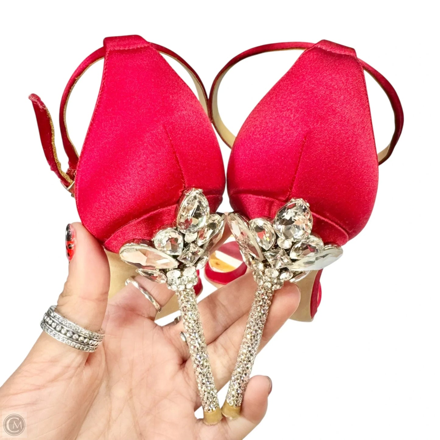 Shoes Heels Stiletto By Badgley Mischka In Red, Size: 7.5