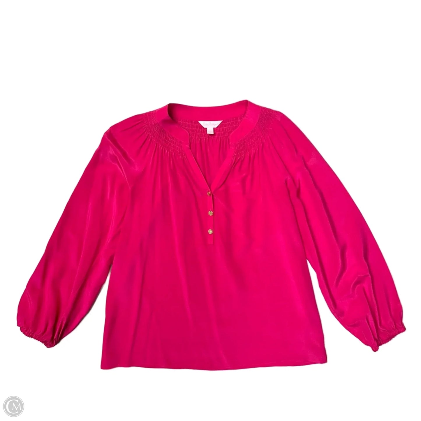 Top Long Sleeve Designer By Lilly Pulitzer In Pink, Size: S