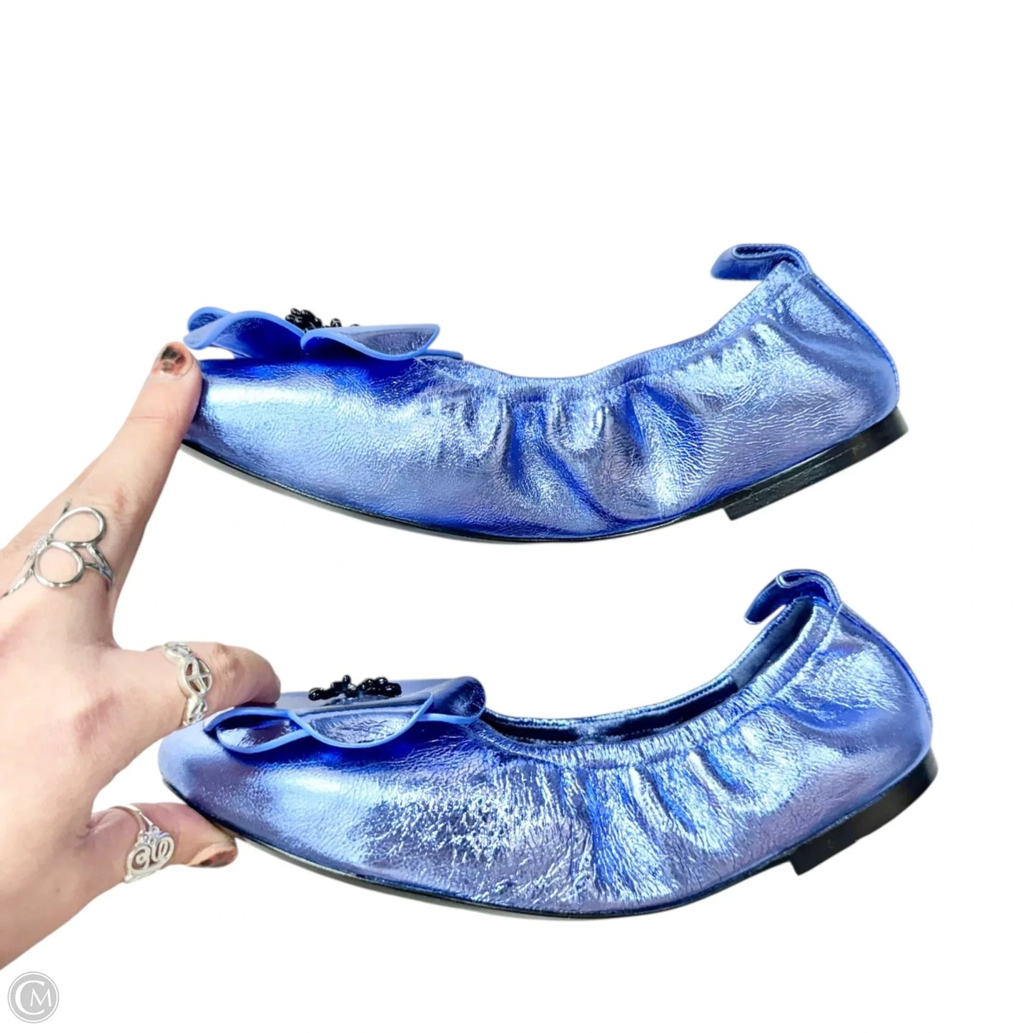 Shoes Designer By Tory Burch In Blue, Size: 6