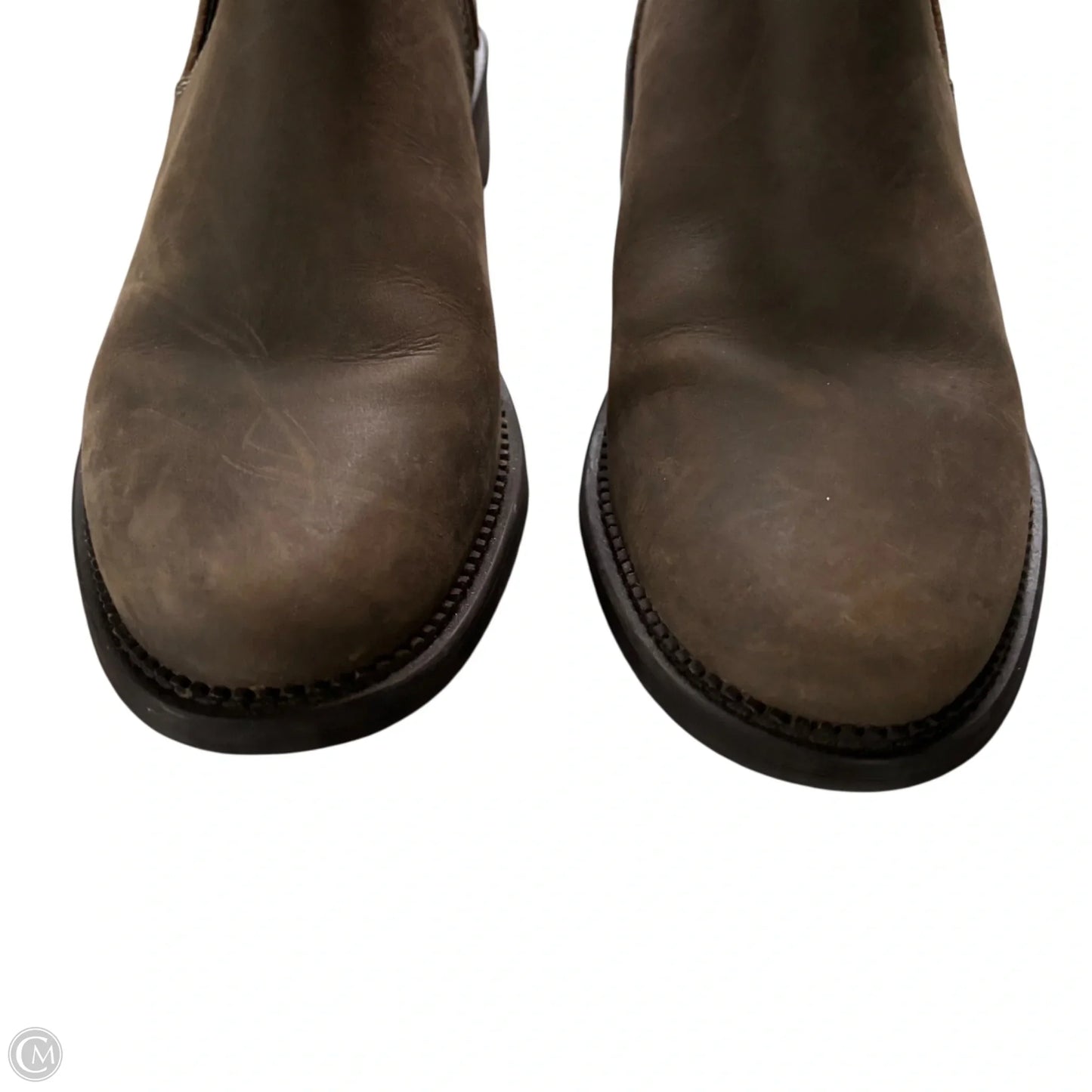 Boots Ankle Flats By Clarks In Taupe, Size: 7.5