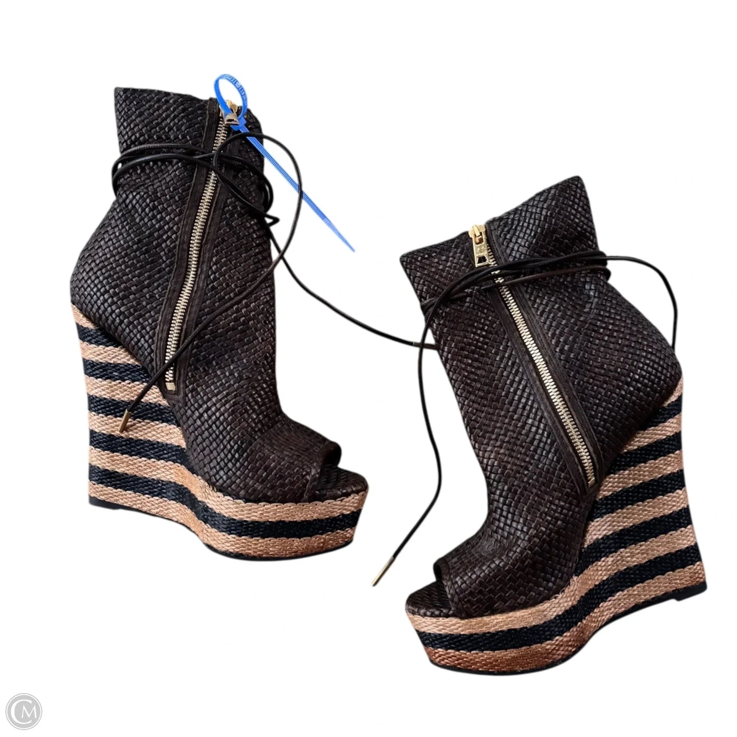 Boots Luxury Designer By Burberry In Brown, Size: 7.5