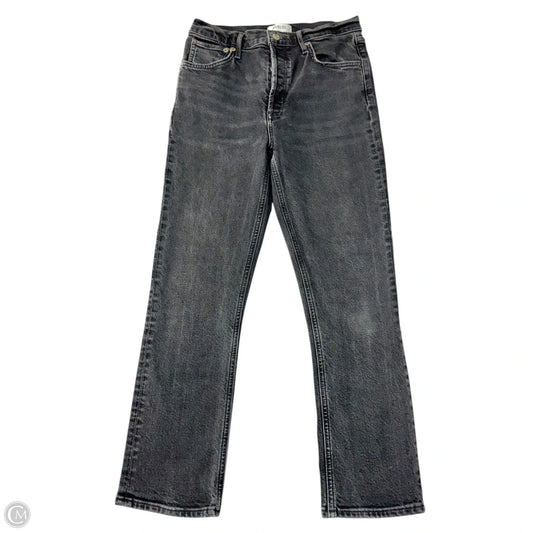 Jeans Straight By Agolde In Black Denim, Size: 4