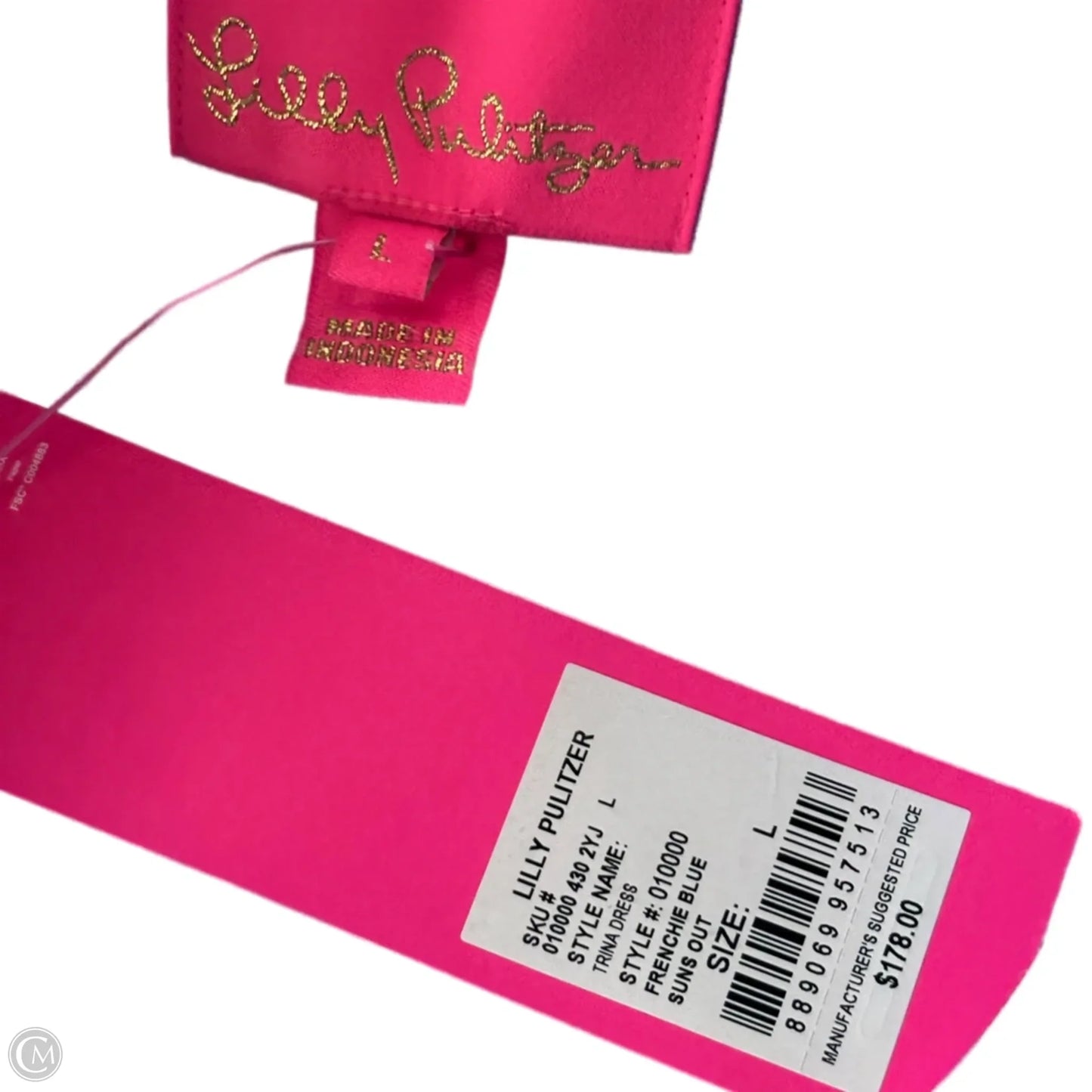 Dress Designer By Lilly Pulitzer In Blue & Green, Size: L